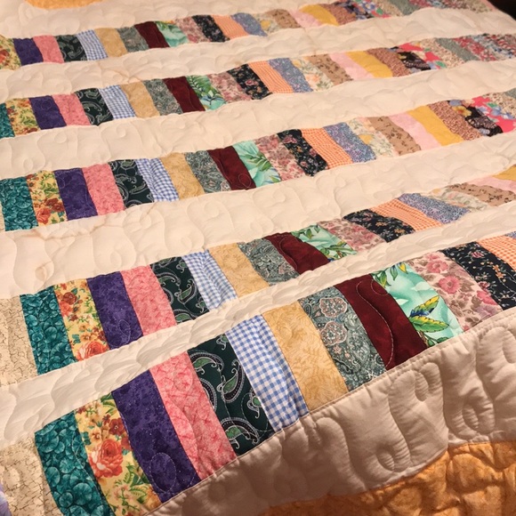 Vintage Bedding Vintage Pieced Handmade Farmhouse Quilt Retro